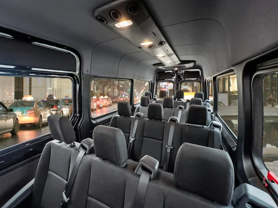 14 passenger shuttle van seating