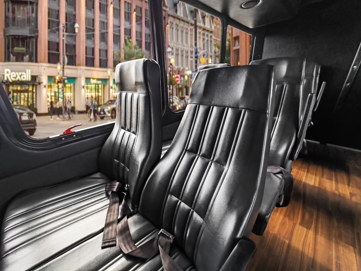 24 passenger shuttle bus interior seating