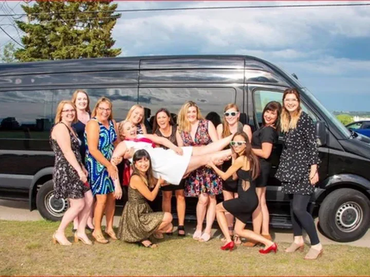 image of 16 passenger Mercedes mini party bus